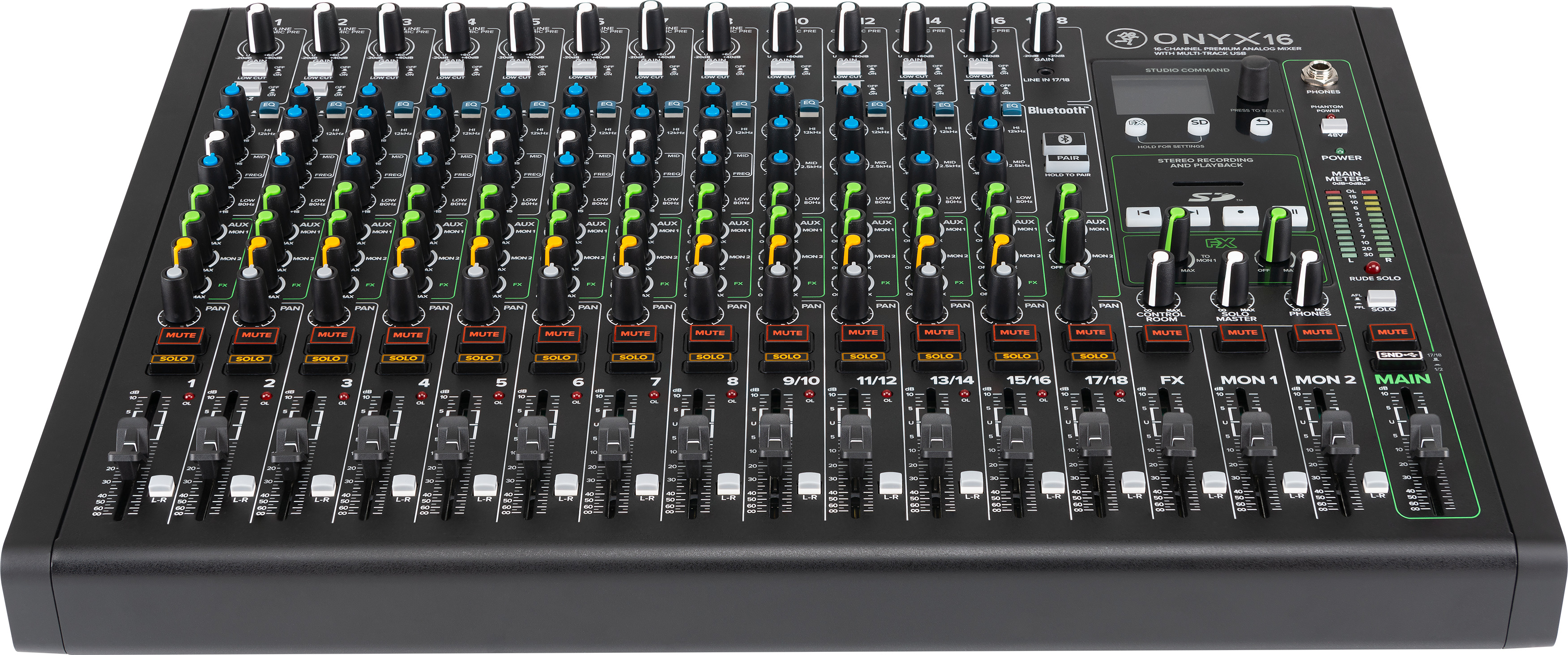16-Channel Premium Analog Mixer with Multi-Track USB - The Music Den